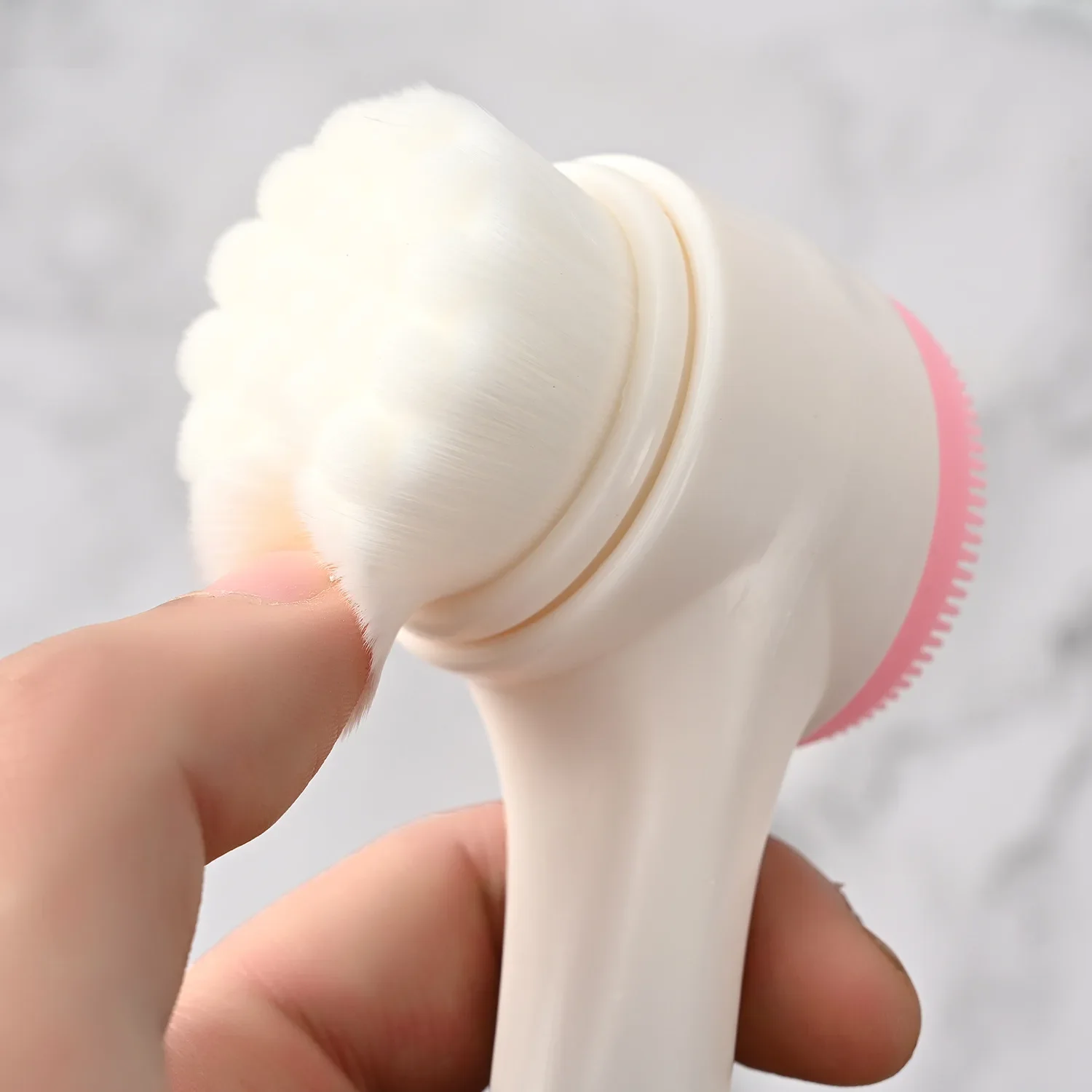 Silicone Face Scrubber Electric - ซิลิโคนแปรงทำความสะอาดผิวหน้าด้วยตนเองแปรงทำความสะอาดผิวหน้านุ่มขนแปรงซิลิโคน3D คู่ด้านแปรงหน้า
