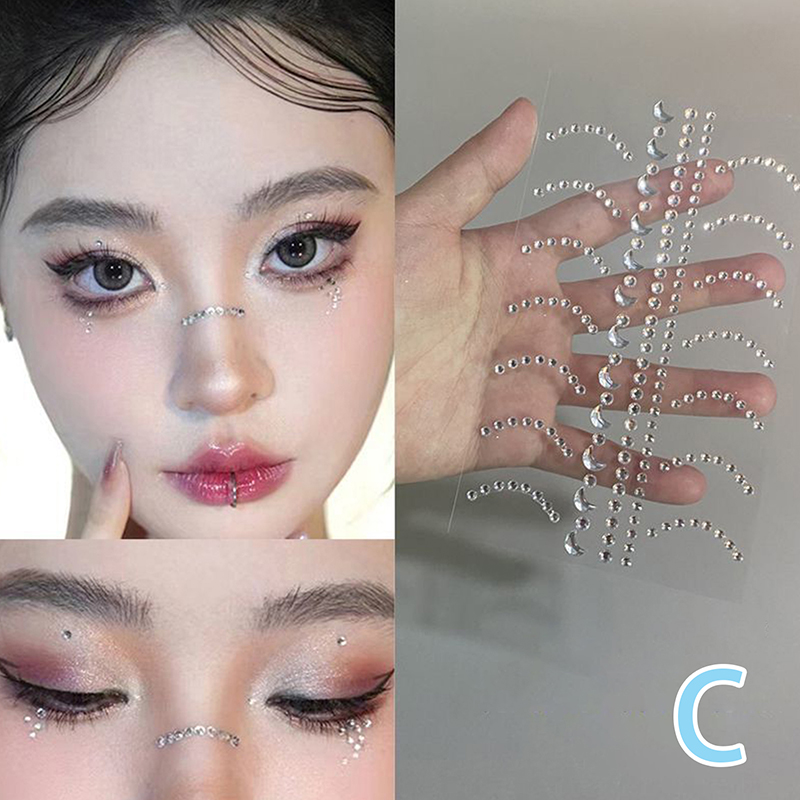 Nail Art - สติ๊กเกอร์เพชรติดหน้า ติดตา ติดตัวแบบ DIY ใหม่ ติดแน่นด้วยกาวในตัว