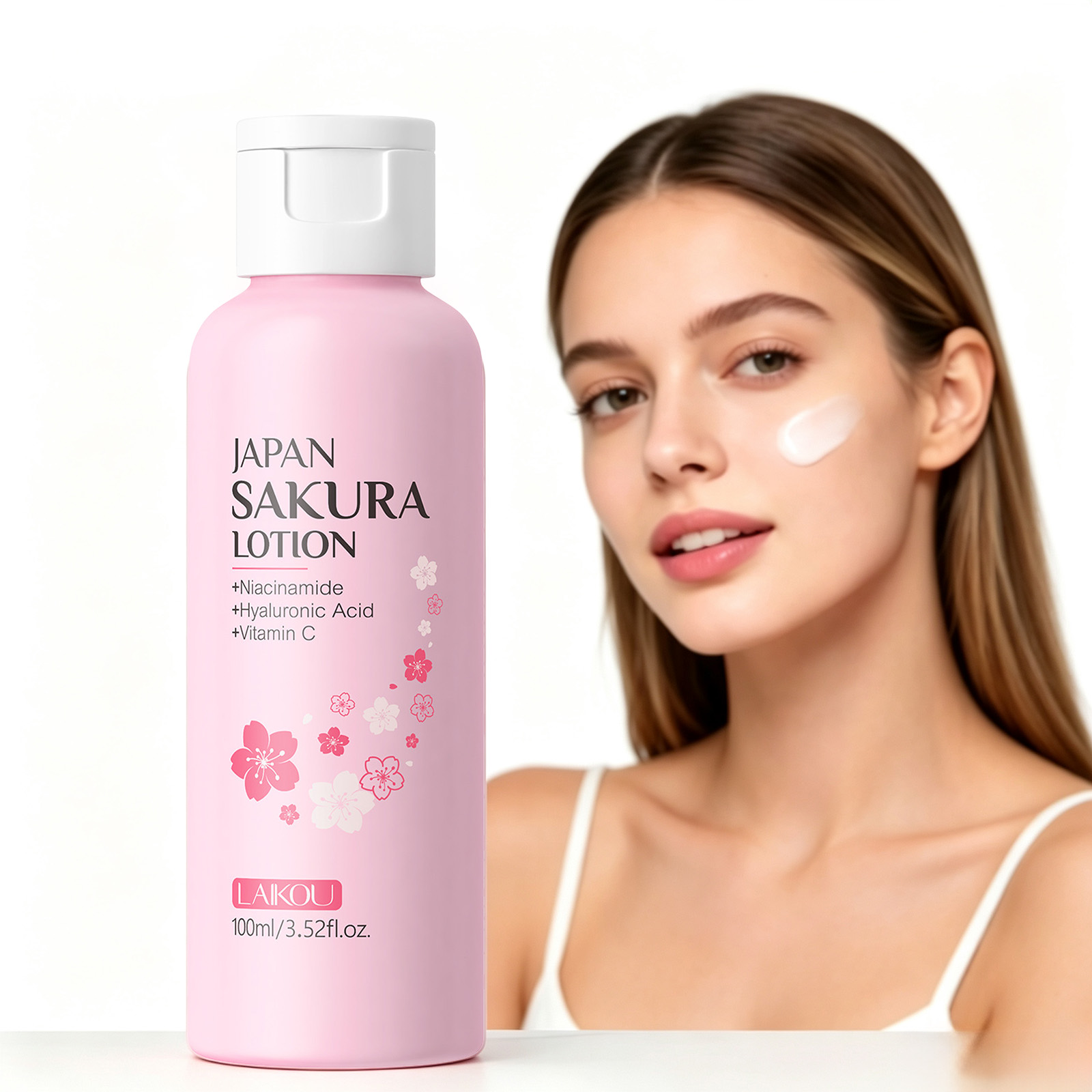 Niacinamide Pore Shrinking Essence - โลชั่นซากุระ LAIKOU 100 มล. ไนอะซินาไมด์ HA