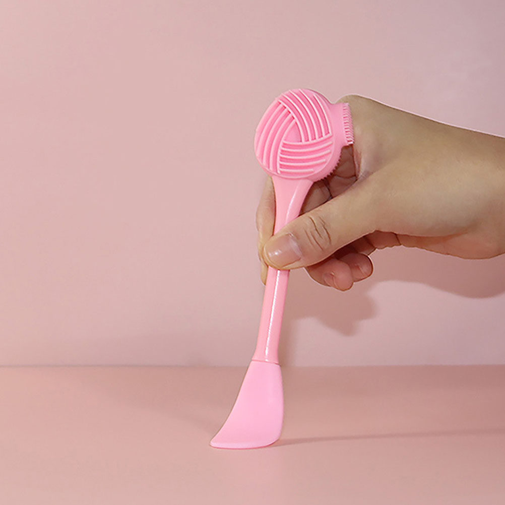 Silicone Face Scrubber Electric - แปรงล้างหน้าซิลิโคน 2 ชิ้น แบบสองหัว พกพาสะดวก สำหรับขัดผิวหน้า