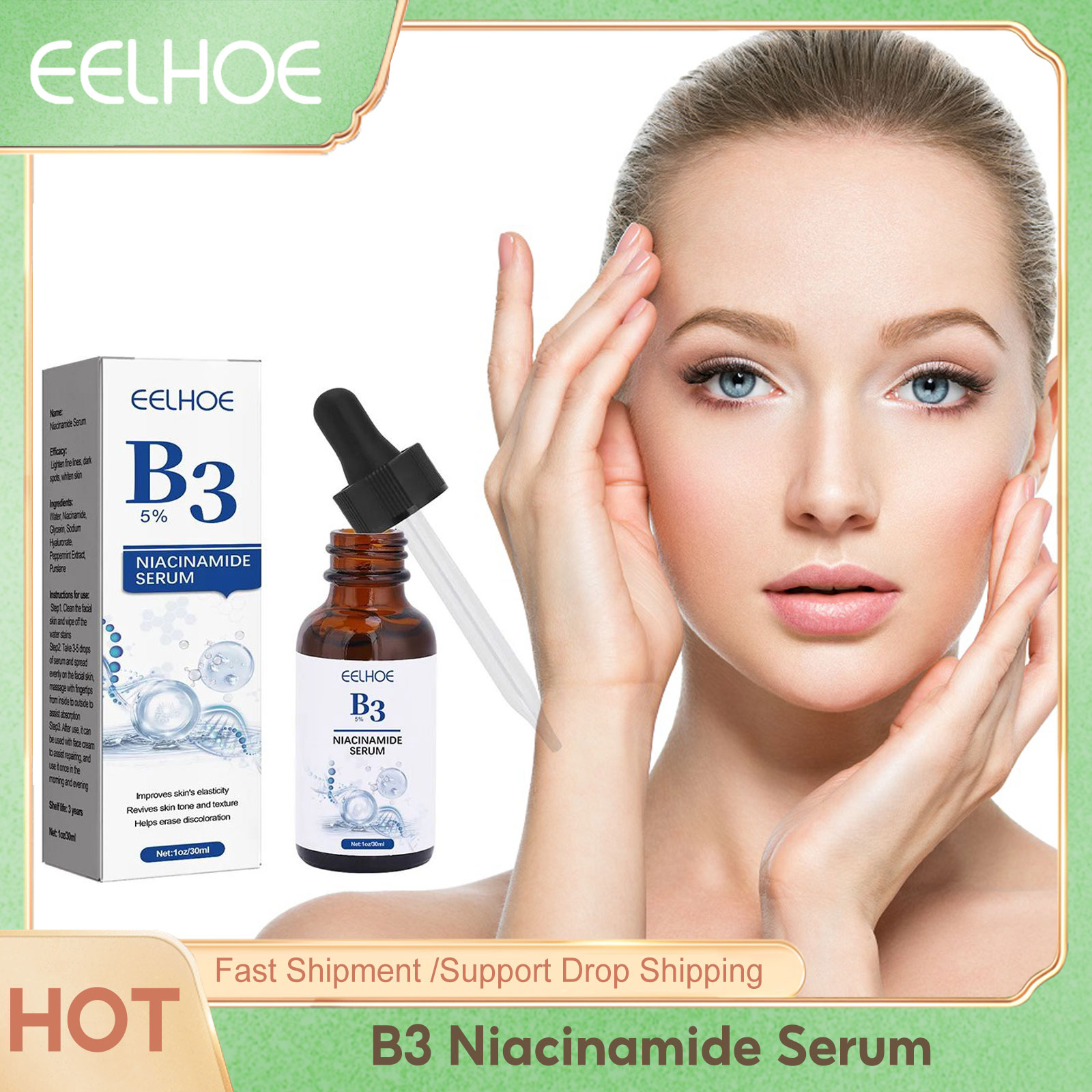 Niacinamide Pore Shrinking Essence - B3 Niacinamide Serum ริ้วรอย Remover Smoothing