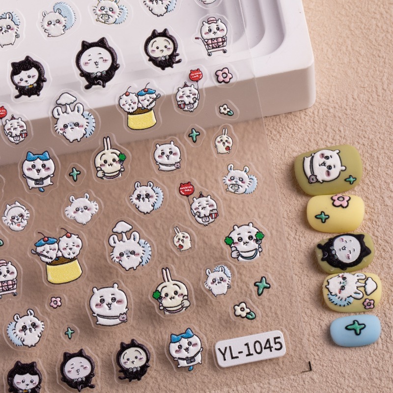 สติกเกอร์ติดเล็บลายการ์ตูนคาวา - Nail Art บทวิจารณ์และราคา