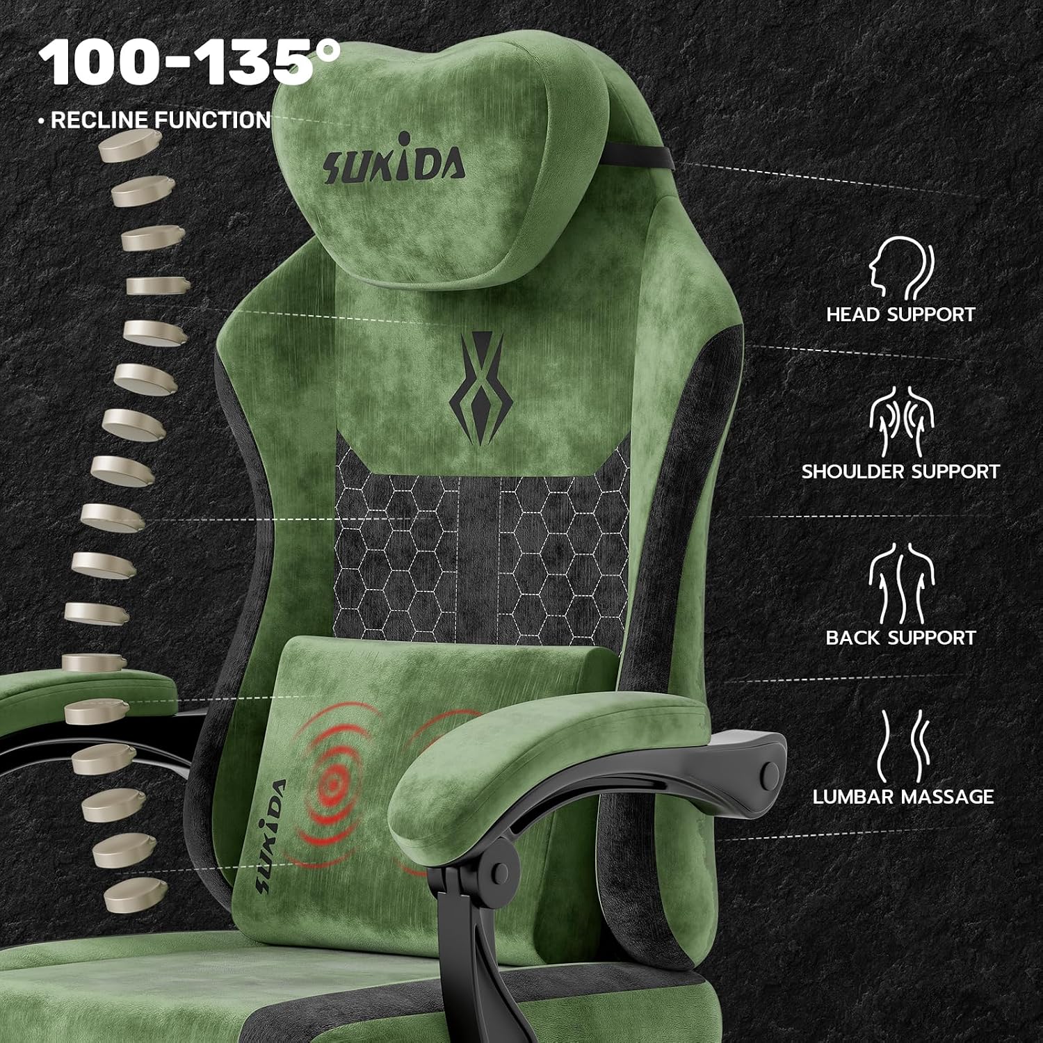 เก้าอี้เกมมิ่งบุผ้า ออกแบบตามห - Massage บทวิจารณ์และราคา