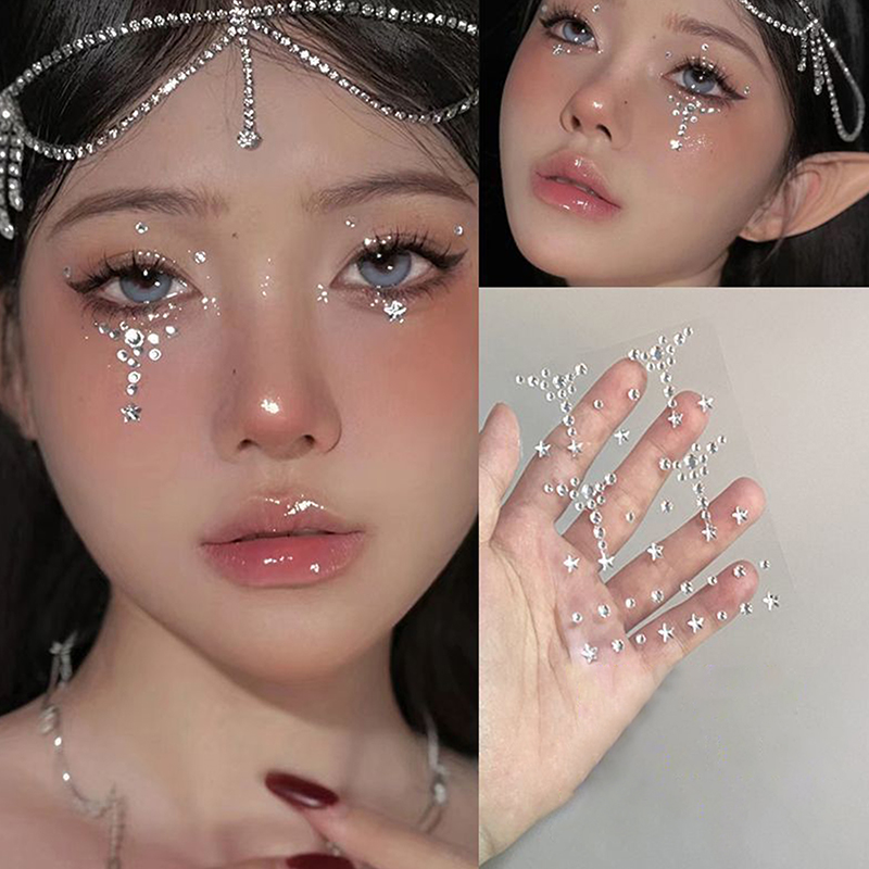 สติ๊กเกอร์เพชรติดหน้า ติดตา ติ - Nail Art บทวิจารณ์และราคา