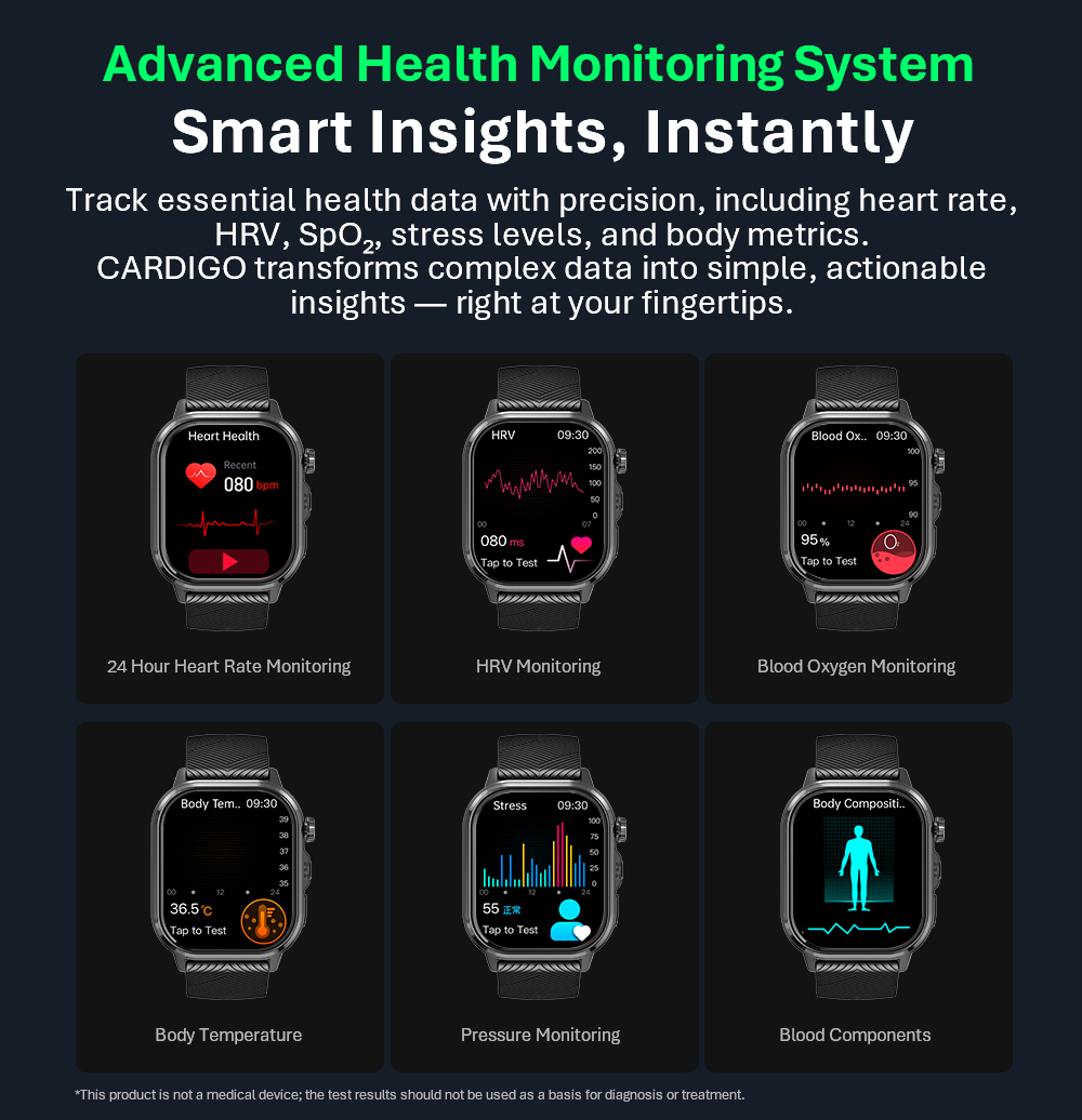 VALDUS CARDIGO สมาร์ทวอทช์ตรวจ - Health Monitors บทวิจารณ์และราคา