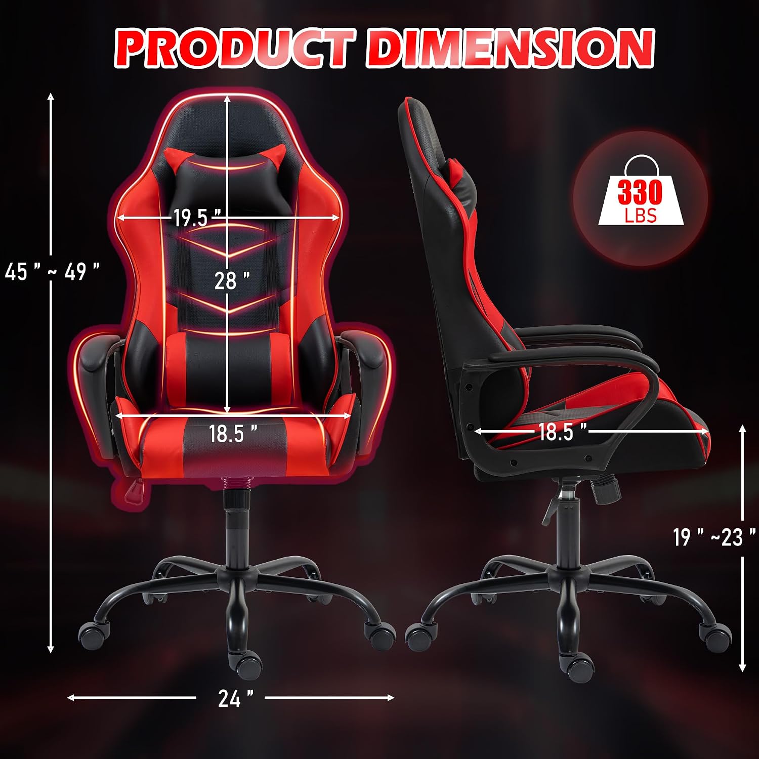 เก้าอี้เกมมิ่งสีแดง ออกแบบตามห - Massage บทวิจารณ์และราคา