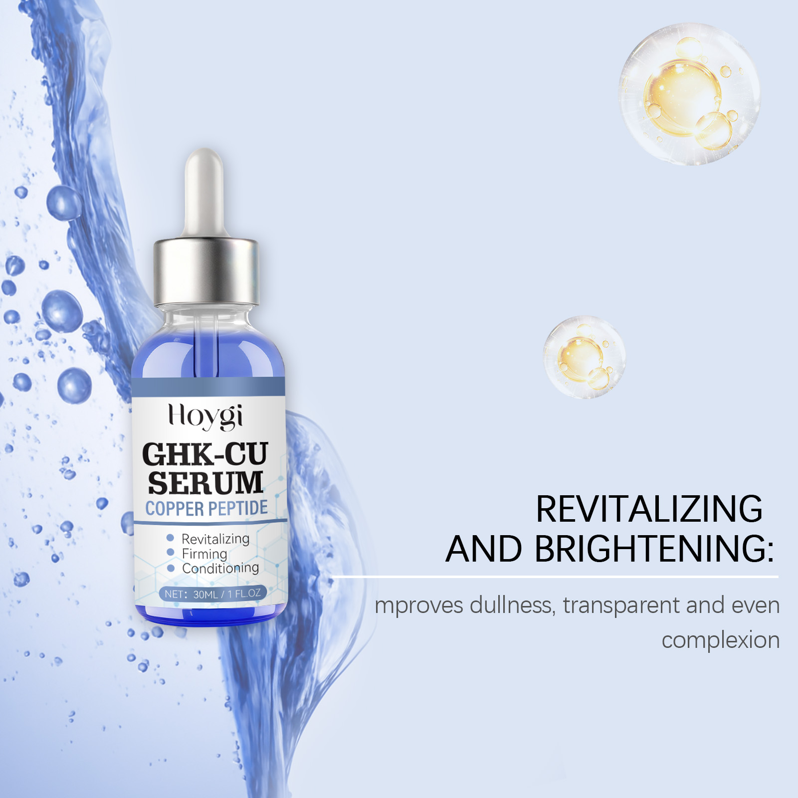 เซรั่มคอปเปอร์เปปไทด์ 30 มล. G - Hyaluronic Acid Facial Serum บทวิจารณ์และราคา